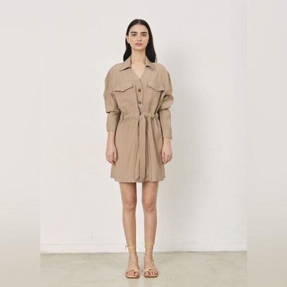 Deluc Basquiat Dress in Army Green - Picture 4 of 5